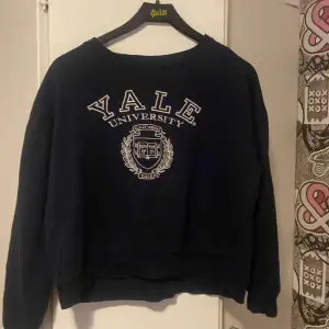 En marinblå fin tröja med yale- tryck på. Den är dock lite urtvättad därav priset. 😊 Köpt från gekås ullared för något år sedan. 