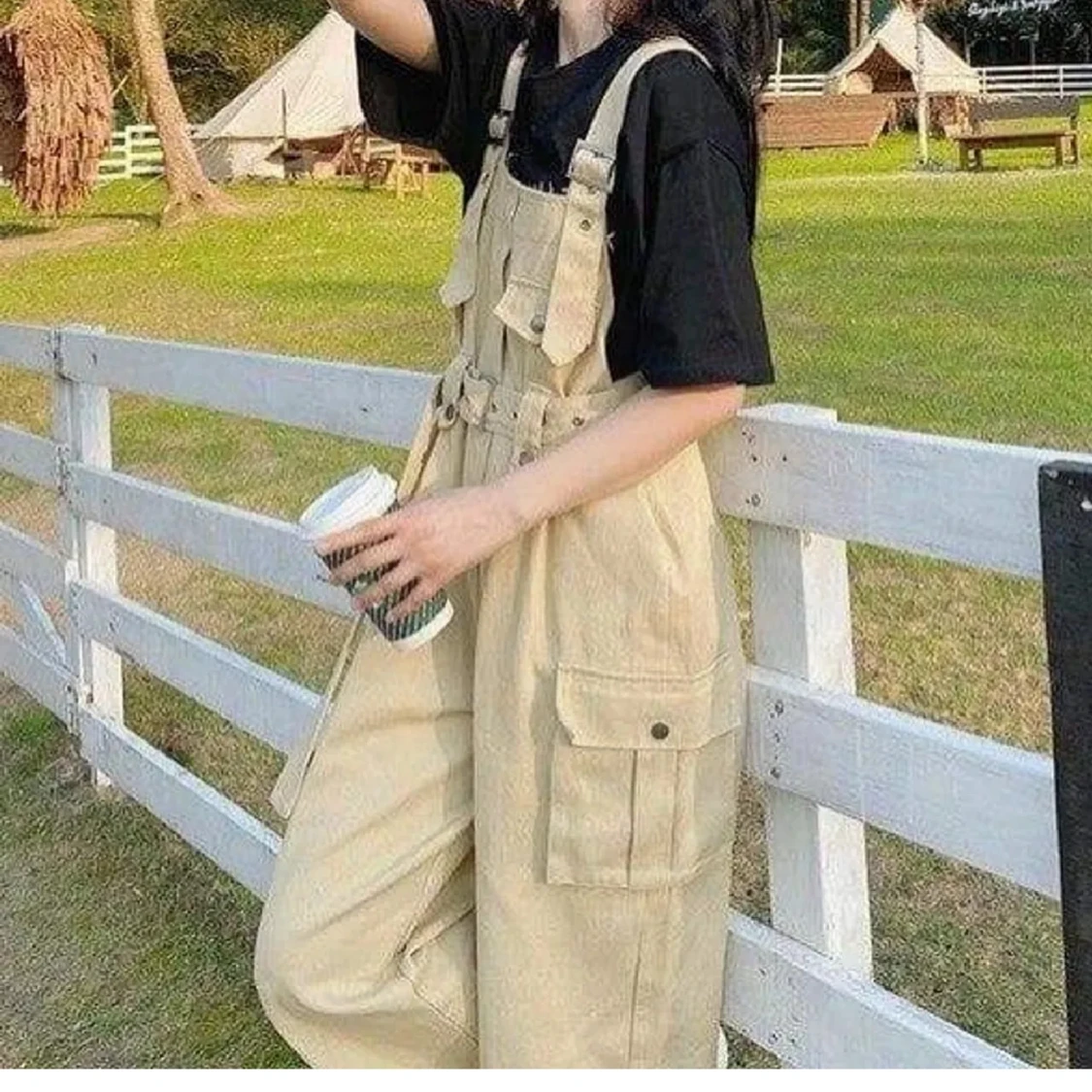 Oanvänd beige overall