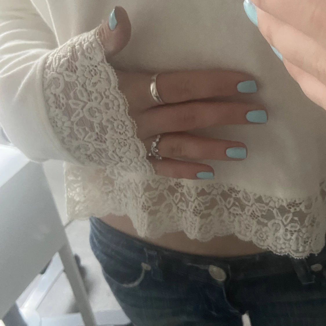 Tshirt med spets - 90