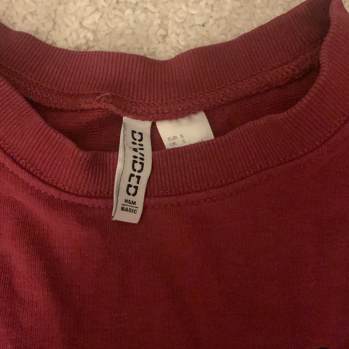 Vinröd sweatshirt med hjärta - 91