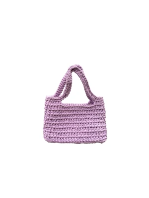 Virkad väska  - JUST NU SÄNKT PRIS OCH FRI FRAKT!!💕💕Väskan är handgjord och virkad i 100% återvunnet bomullsgarn. Virkad i en otrolig blålila färg som verkligen gör väskan unik. 