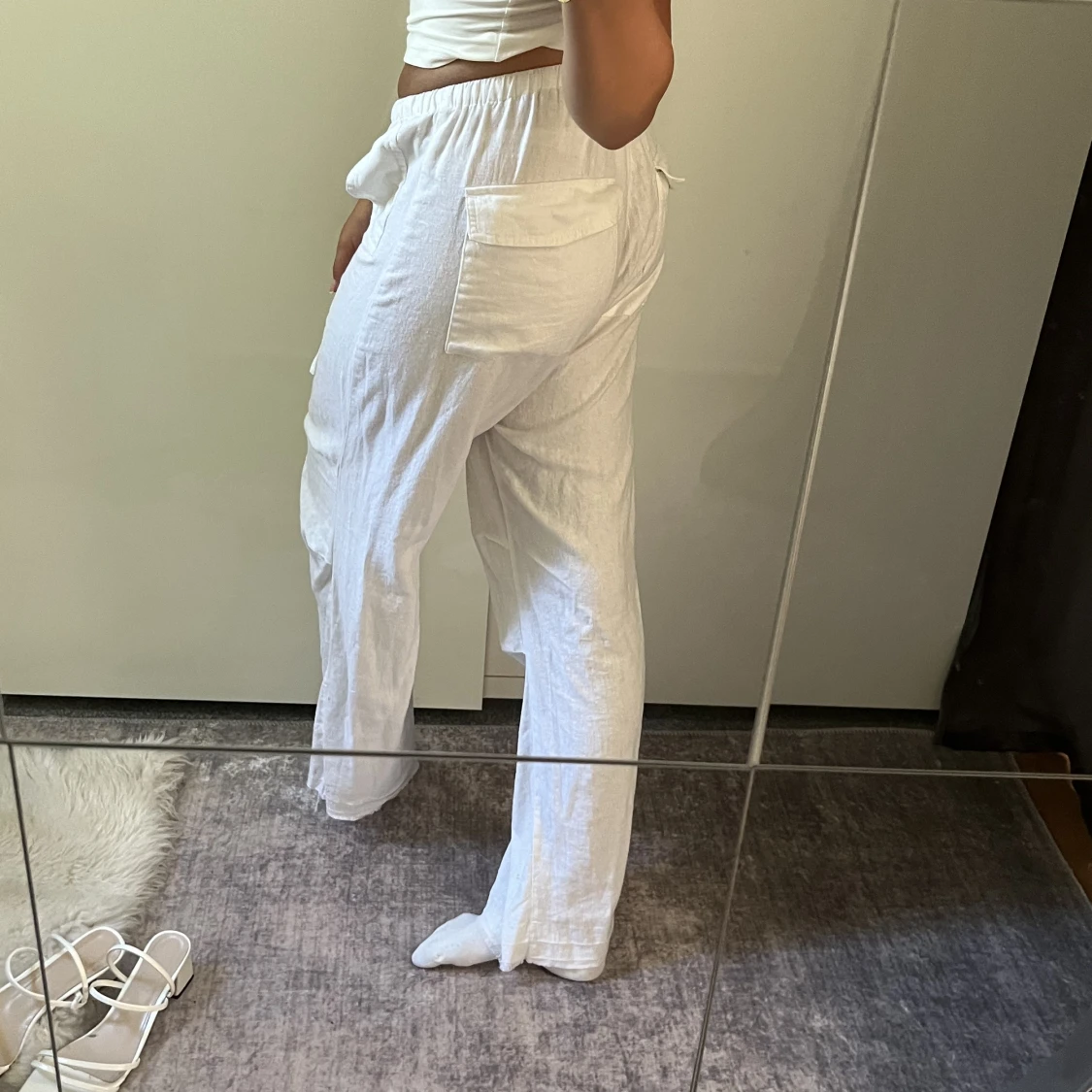 Lowwaist linnebyxor - 90