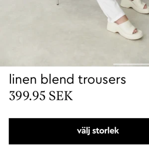 Linnebyxor - Byxor köpta i början av sommaren, använda ett fåtal gånger. Bra skick och mysiga. Vid fler frågor skriv i chatten!