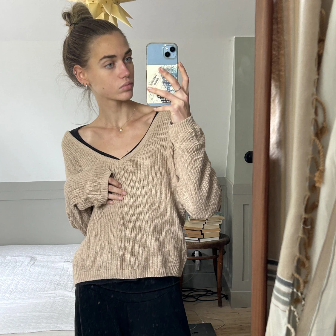 Beige Stickad tröja - 91