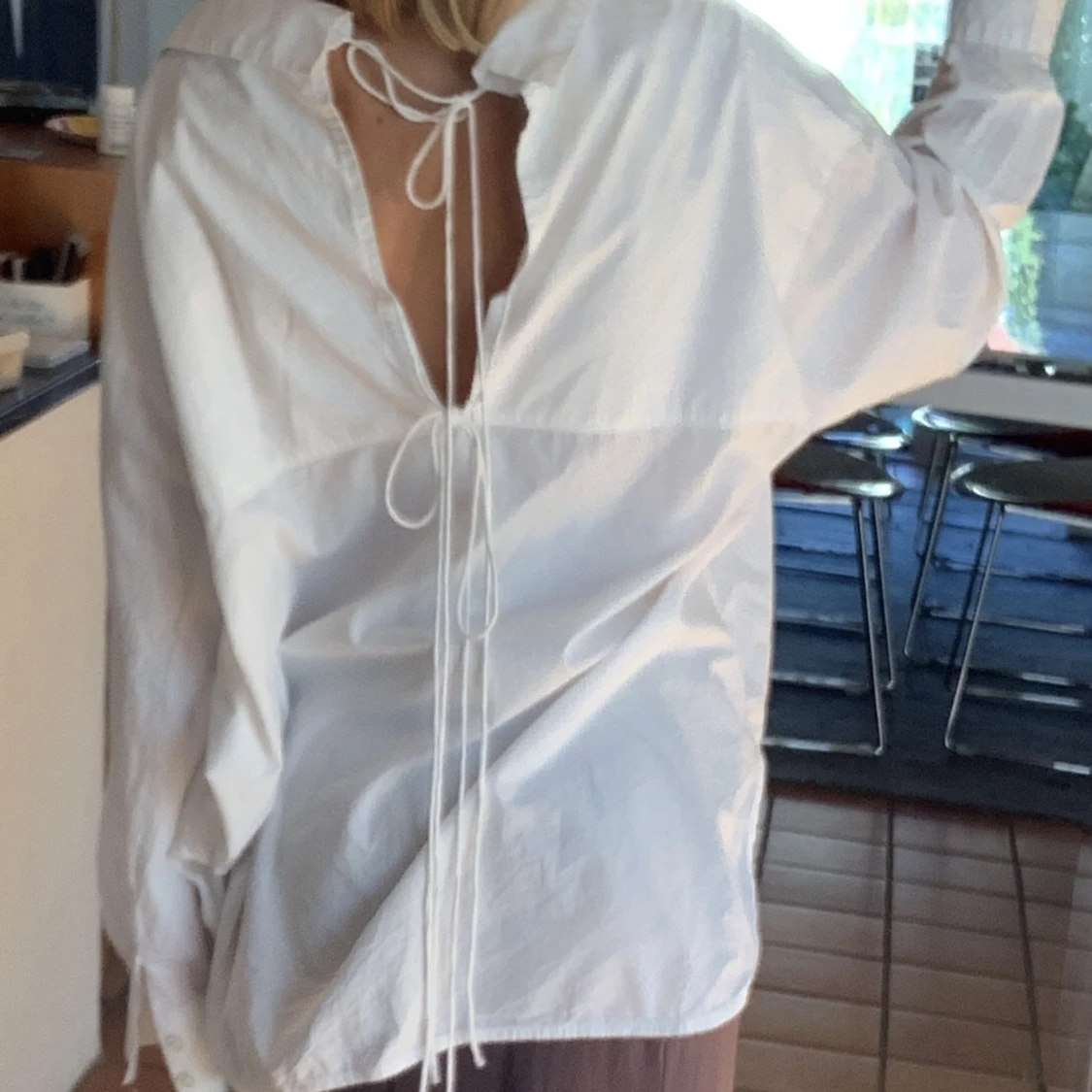 Oversized vit skjorta - 90