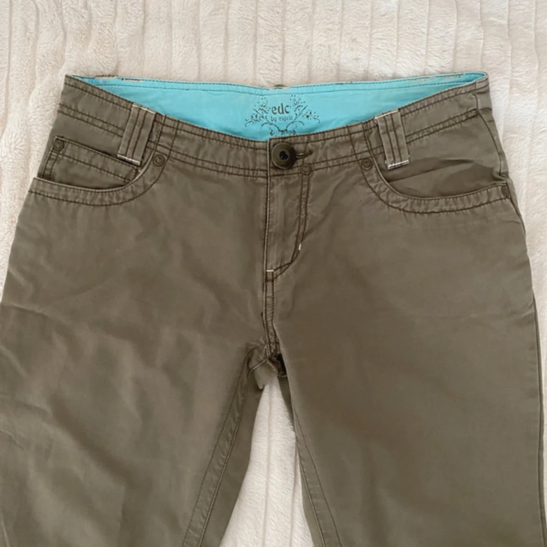 Gröna lågmidjade byxor - 90