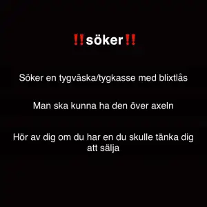 ‼️söker‼️ 