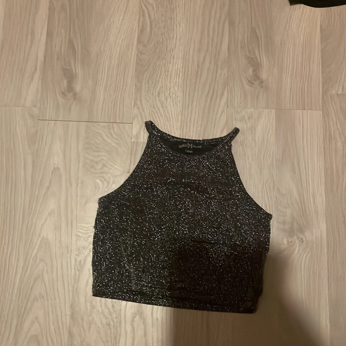 Silver glittrig topp