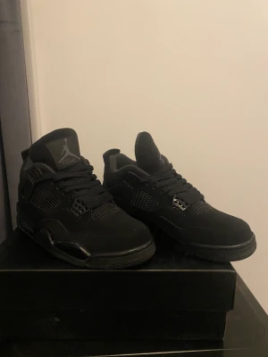 Jordan 4 black cats - Säljer nu mina Jordan 4 black cats som jag köpte här på Plick, dom är knappt använda, vill bara bort med för jag inte använder dom längre därav priset, vid snabb affär kan priset sänkas en del. Fler frågor så skriv