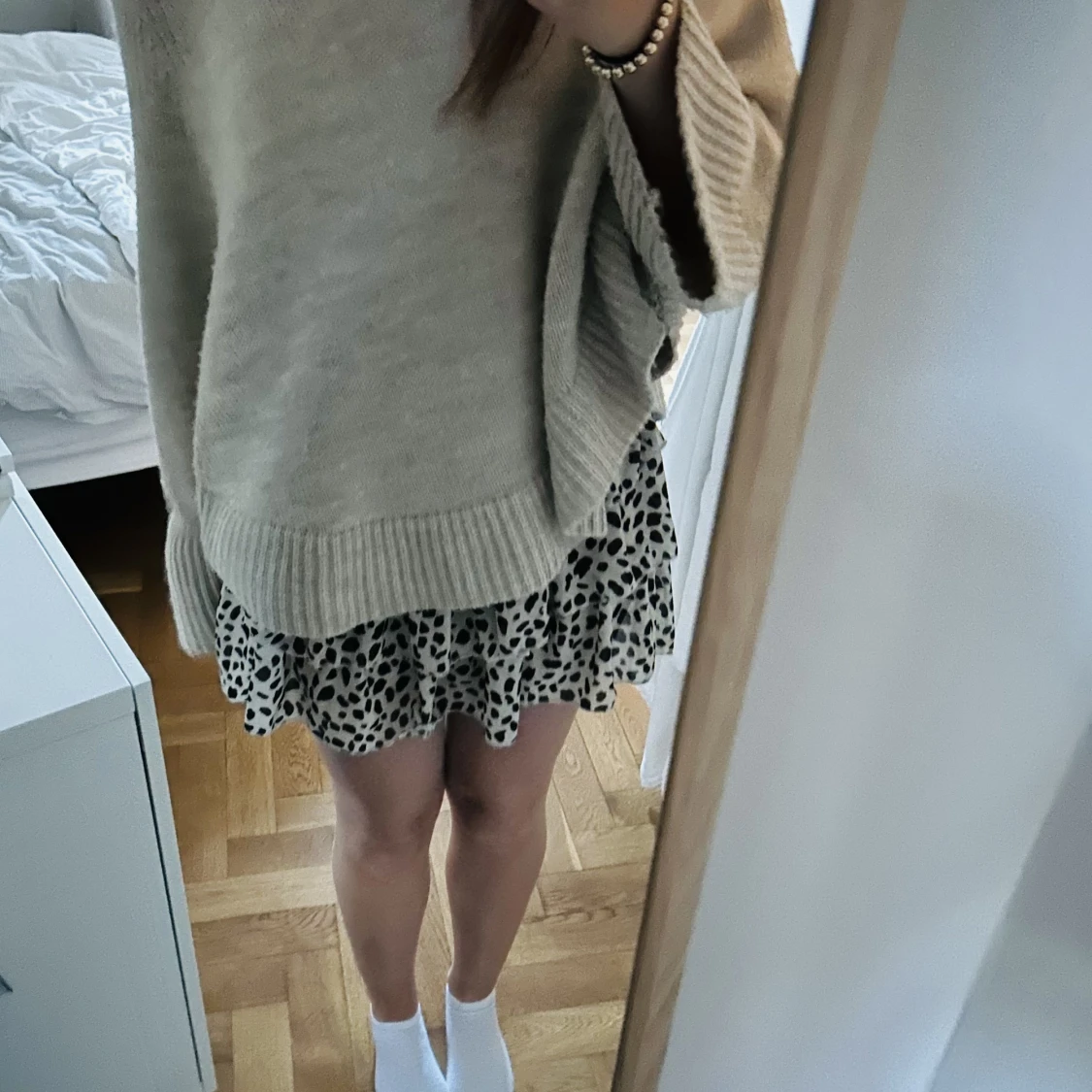 Volangkjol med mönster 