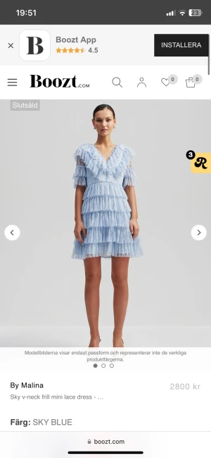 By malina klänning  - Säljer min by malina klänning som är köpt på bootz endast testad och lapparna sitter kvar. Nypris är 2800kr och är helt slutsåld i alla storlekar.
