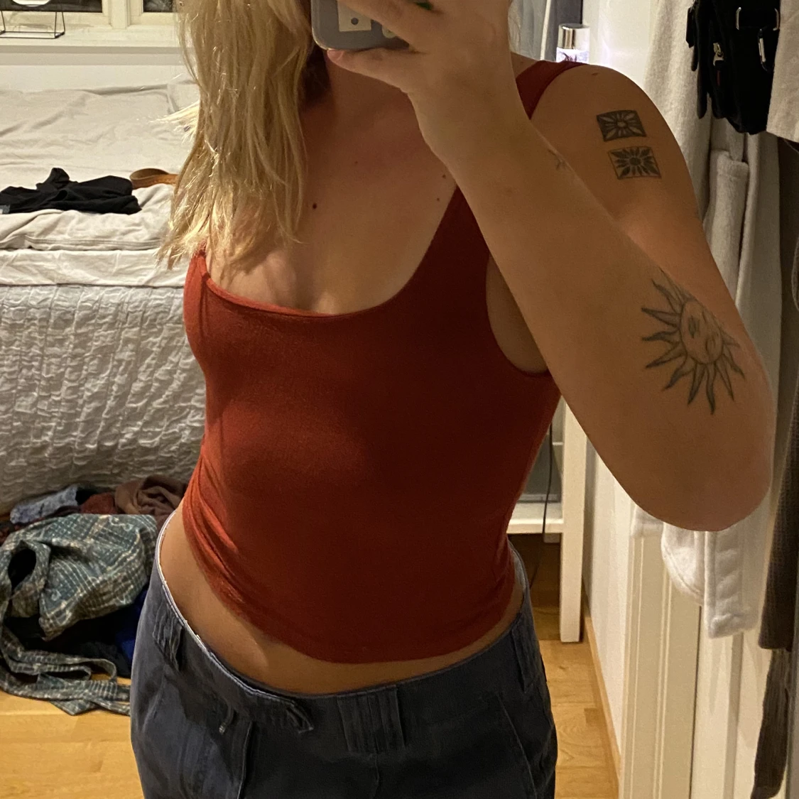 Vin rött linne - bomull super skönt material 