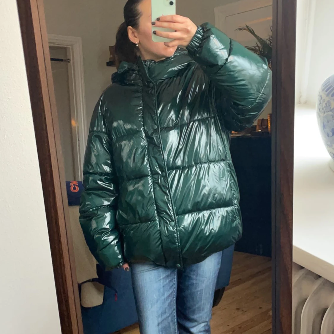 Grön vinterjacka  - 90