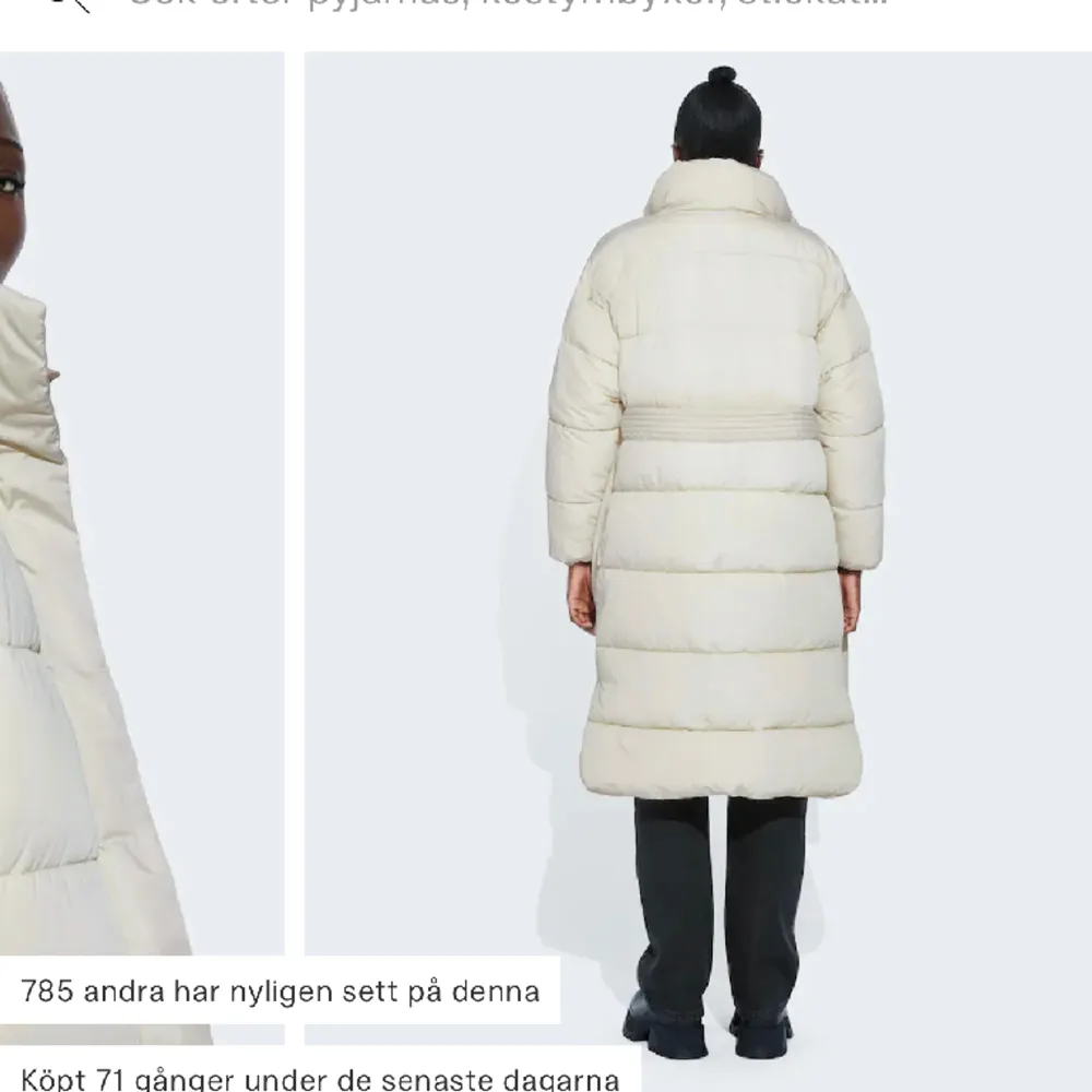 Snygg vit jacka, använd 1 vinter. Köpt för 999kr från bikbok säljer för 400kr, pris kan diskuteras. Jackor.