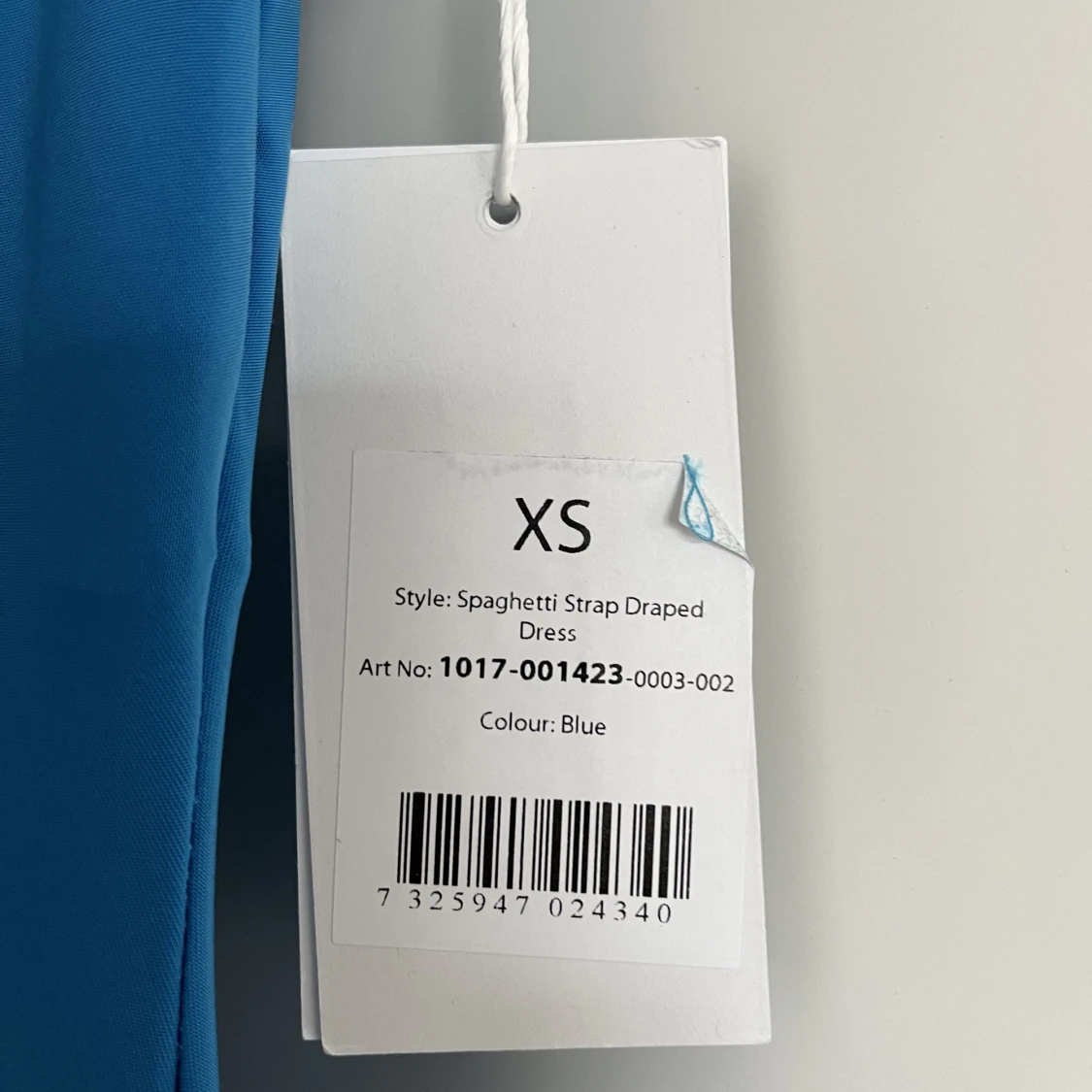 Blå maxiklänning xs  - 90