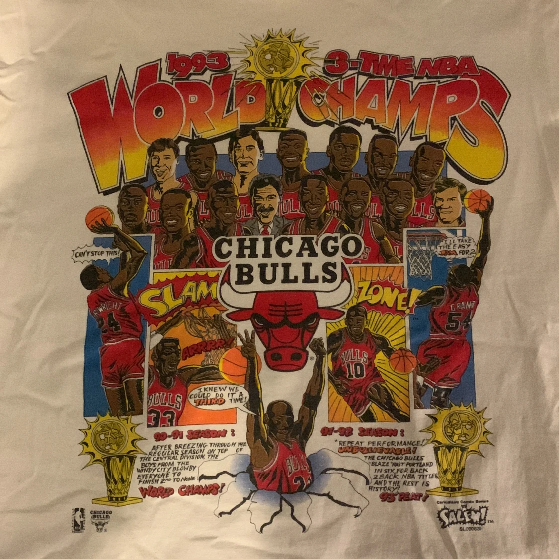 Chicago Bulls 3 time NBA champions tröja - 91