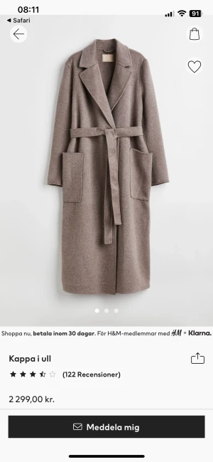 ULLKAPPA - Jättefin ullkappa i stl xs använd 2 ggr så den är i superfint skick! Tyvärr så har den inte kommit till användning.    Inköpt för 2 299:- Säljs för 1 600:- Priset kan reduceras vid snabbaffär! Skicka chatt för bilder!