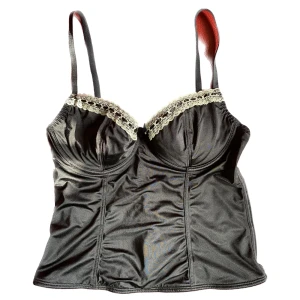 Korsett med lite spets - Så fin svart korsett med lite spets. Ljuset på första bilden gör färgen lite skum men de andra bilderna ser man bättre. Strlk 75C ! Inte sätt några defekter.