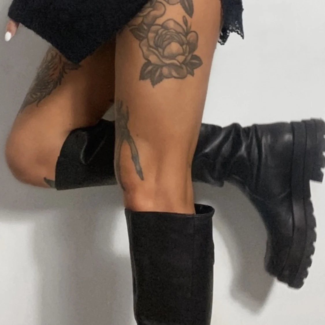 Knähöga stövlar med traktorsula, Zara - 90