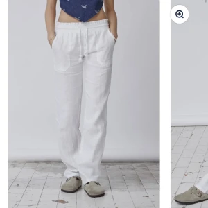 Linnebyxor  - Säljer mina vita linnebyxor som är helt slutsålda på hemsidan. Byxorna är helt nya och jag har inte ens tagit ut som ut påsen pga att jag råka beställa två st. 