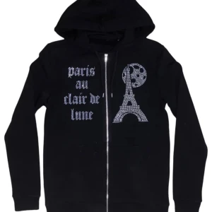 Rhinestone hoodie  - Zip hoodie från bling lucid, köpt här på plick för ett tag sen i nyskick. Använd fåtal gånger efter de. Storlek M