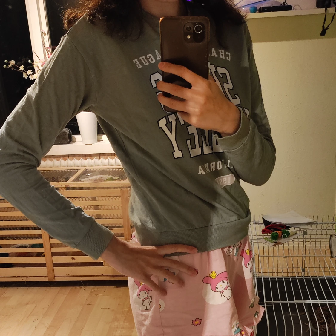 Enkel blus med långa ärmar - 91