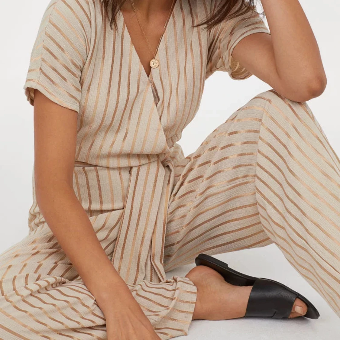 Jumpsuit H&M beige guld