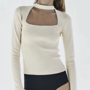 Zara choker tröja - Säljer denna fina choker tröja i beige som är helt slut i lager. Tröjan är i storlek Xs:)