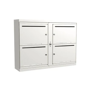 Fastighetsbox Lynx Special 1×4 fack – Grå - Fastighetsbox med 4 fack (passar för 4 lägenheter)