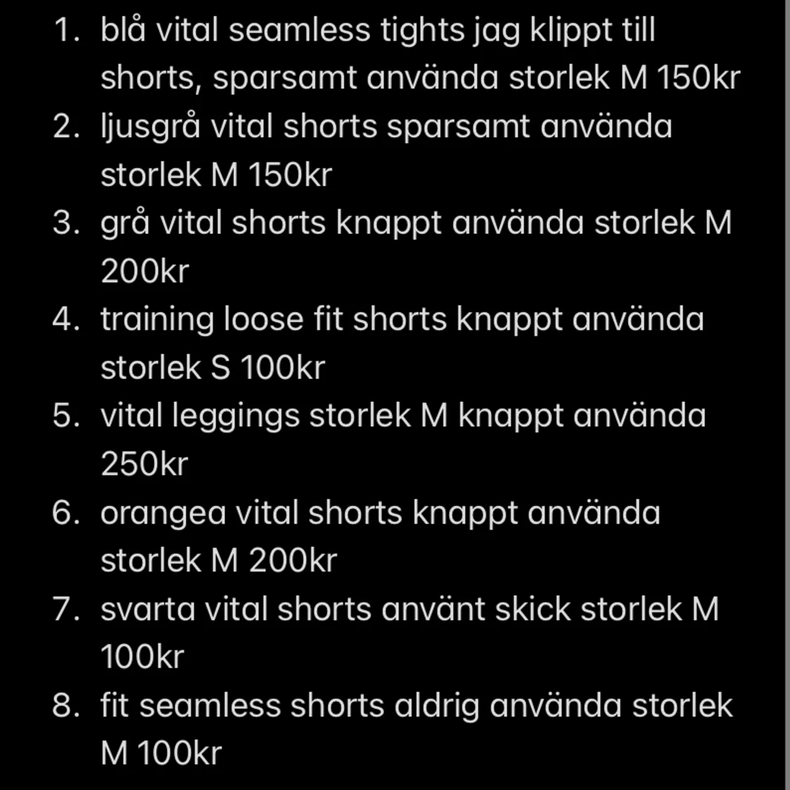 gymshark shorts/tights - 90