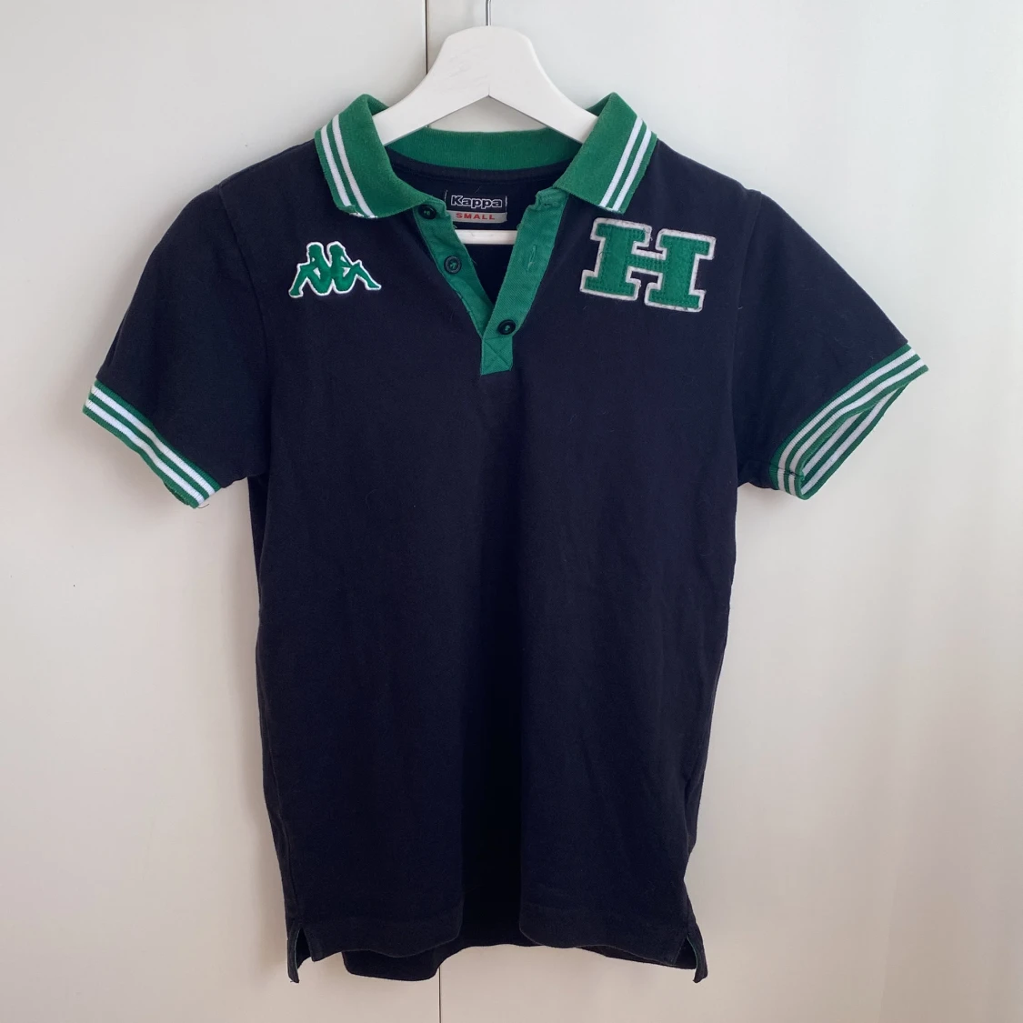 Svart och grön Button up t-shirt - 90