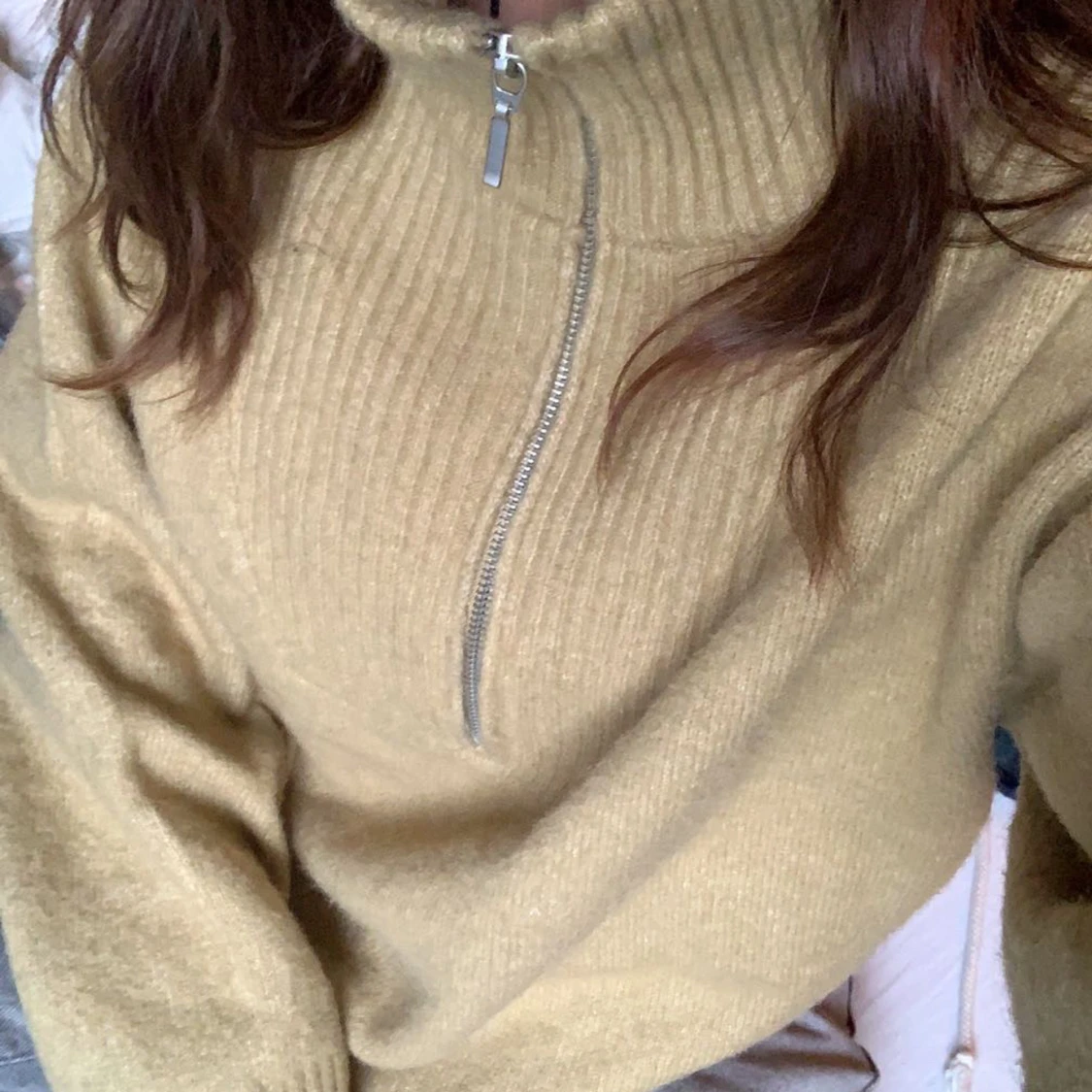 Stickad zip up - 90