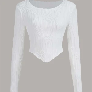 Vit topp - Superfin vit lite ribbad topp, helt oanvänd