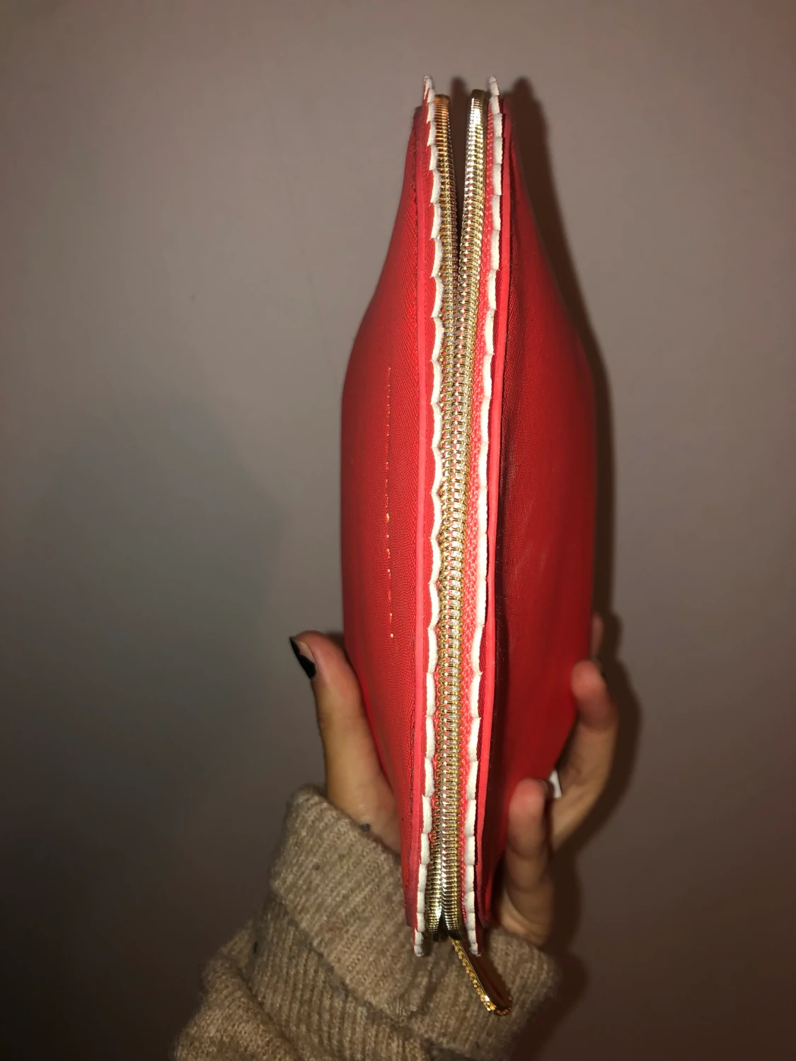 Coral färgad sminkväska (helt ny) - 90