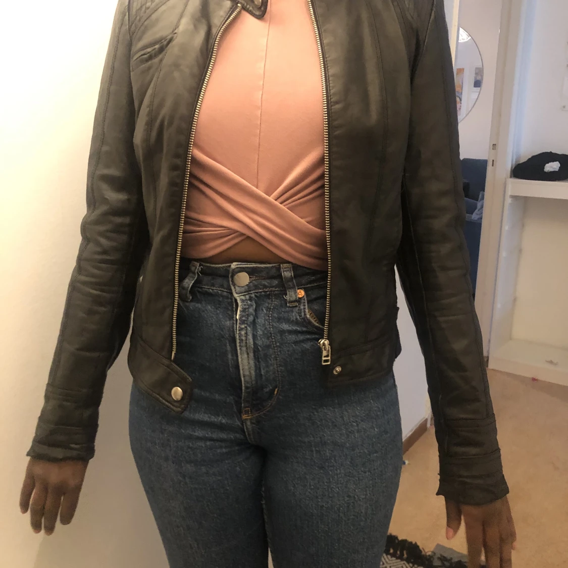 Retro skinnjacka  - 91