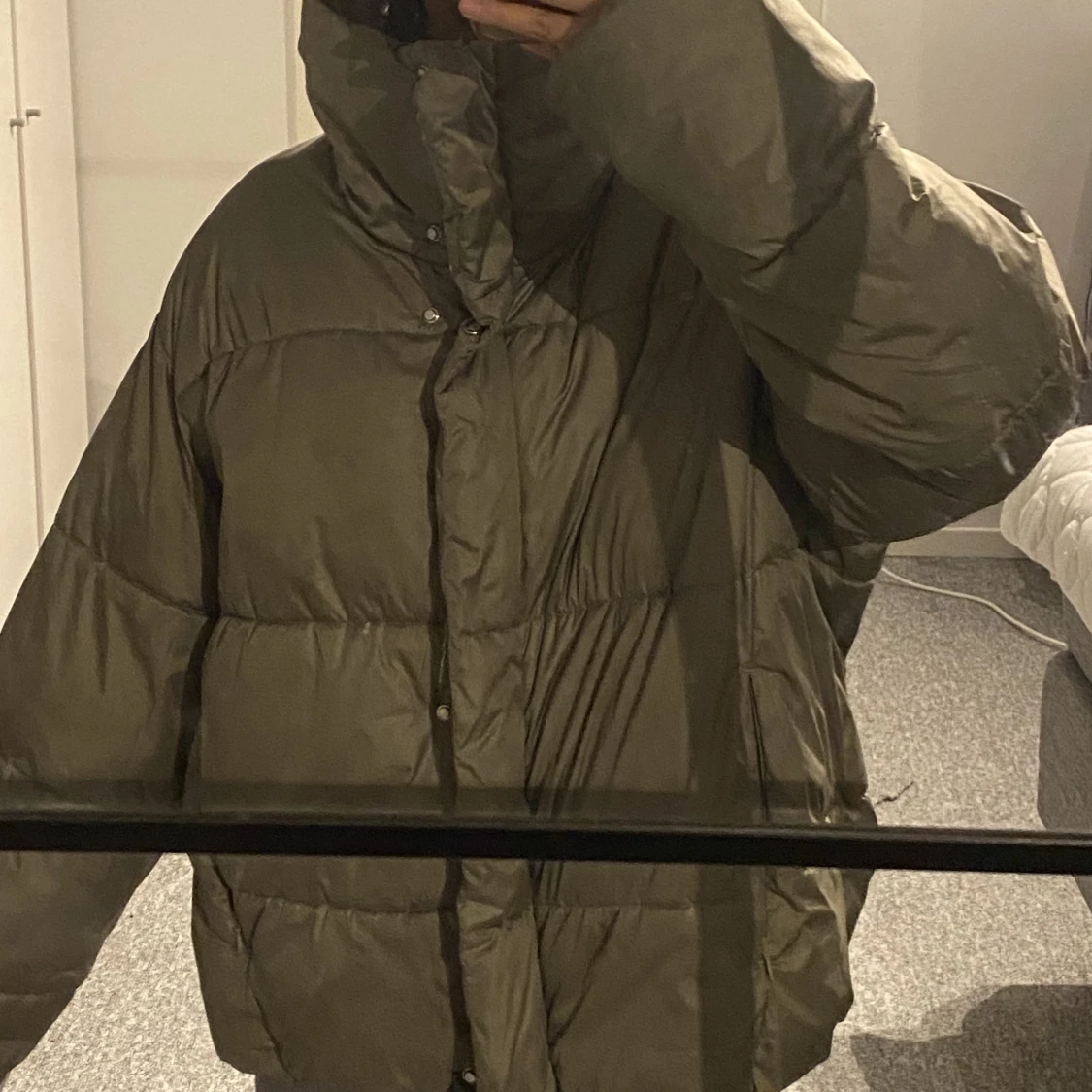 H&m olivfärgad grön vinterjacka 