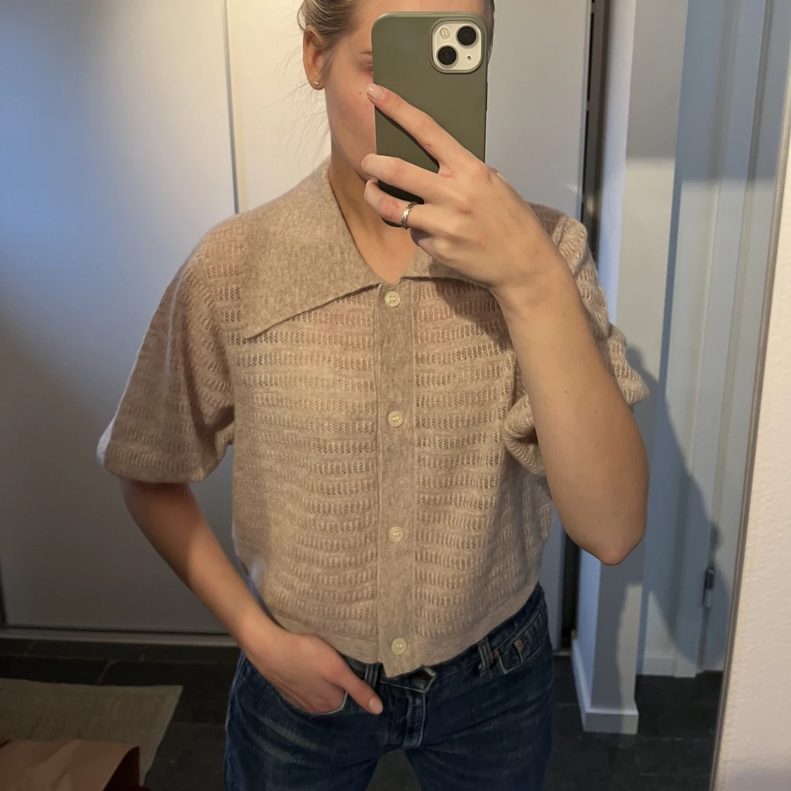 Stickad tshirt  - 90