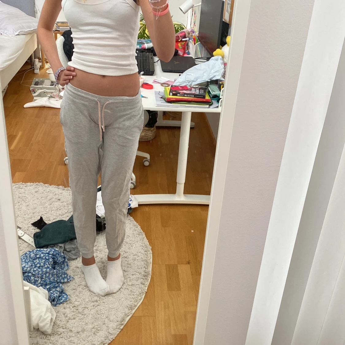 Skit snygga lågmidjade pyjamas byxor 