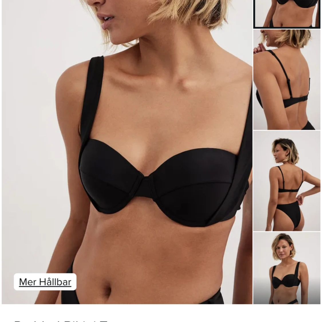 Svart bikinitopp - 91