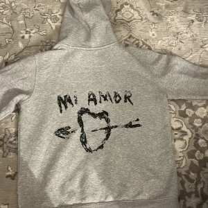 Mira Paris, Born to rock  - En grå Mira Paris Hoodie köpte den i vintras men har knappt använt den för den är för stor så jag söker en likadan hälsa mörkblå i storlek M/S medans den här är L  