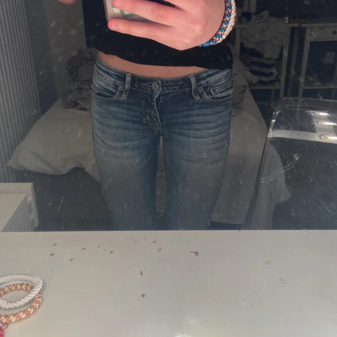 Lågmidjade bootcut jeans