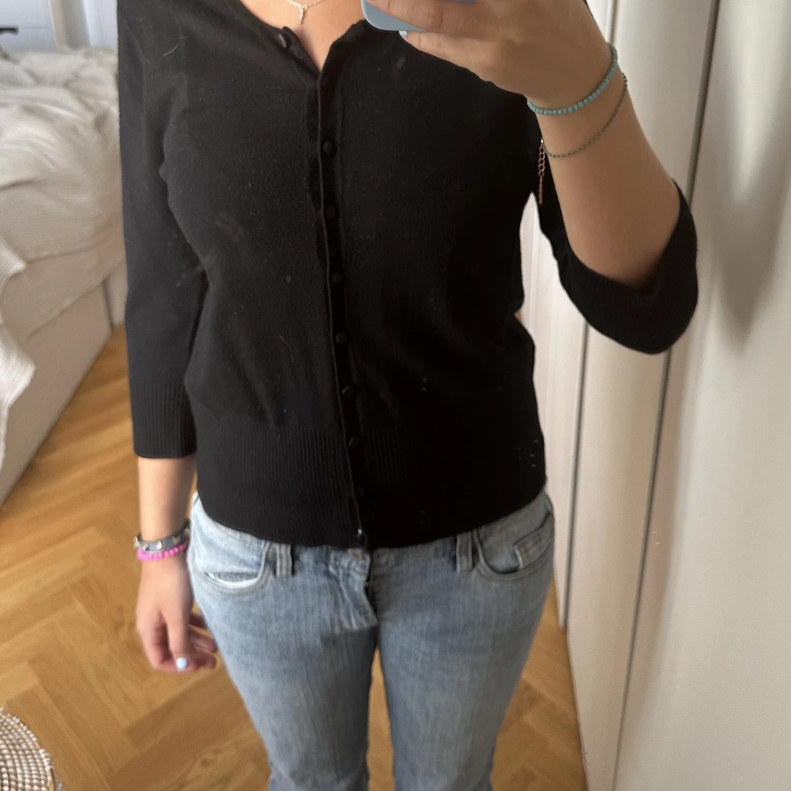 Trekvartsärmad kofta