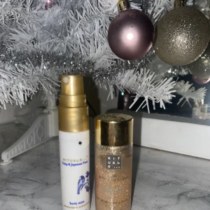 Ritual set  - Säljer en ritual body oil som glitter fint. Den är endast testad och är nästan full. Den andra är en body mist från Ritial som luktar blommar. Den är cirka 1/4 kvar i men därför säljer jag båda tillsammans billigt för 120 kr + frakt❤️pris kan diskuteras!!