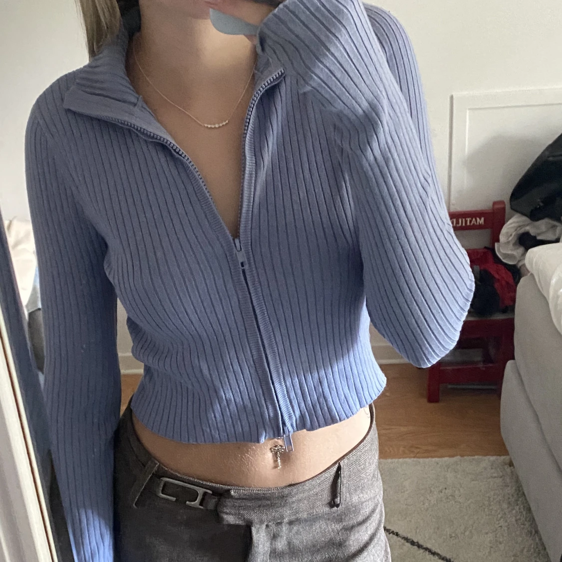 Topp med dragkedja  - 90