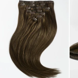 Löshår Clip ins - Färgen M2.3/5.0 Chocolate Mix 50 cm 6 delar Aldrig använt, pris går att diskutera vid snabb affär