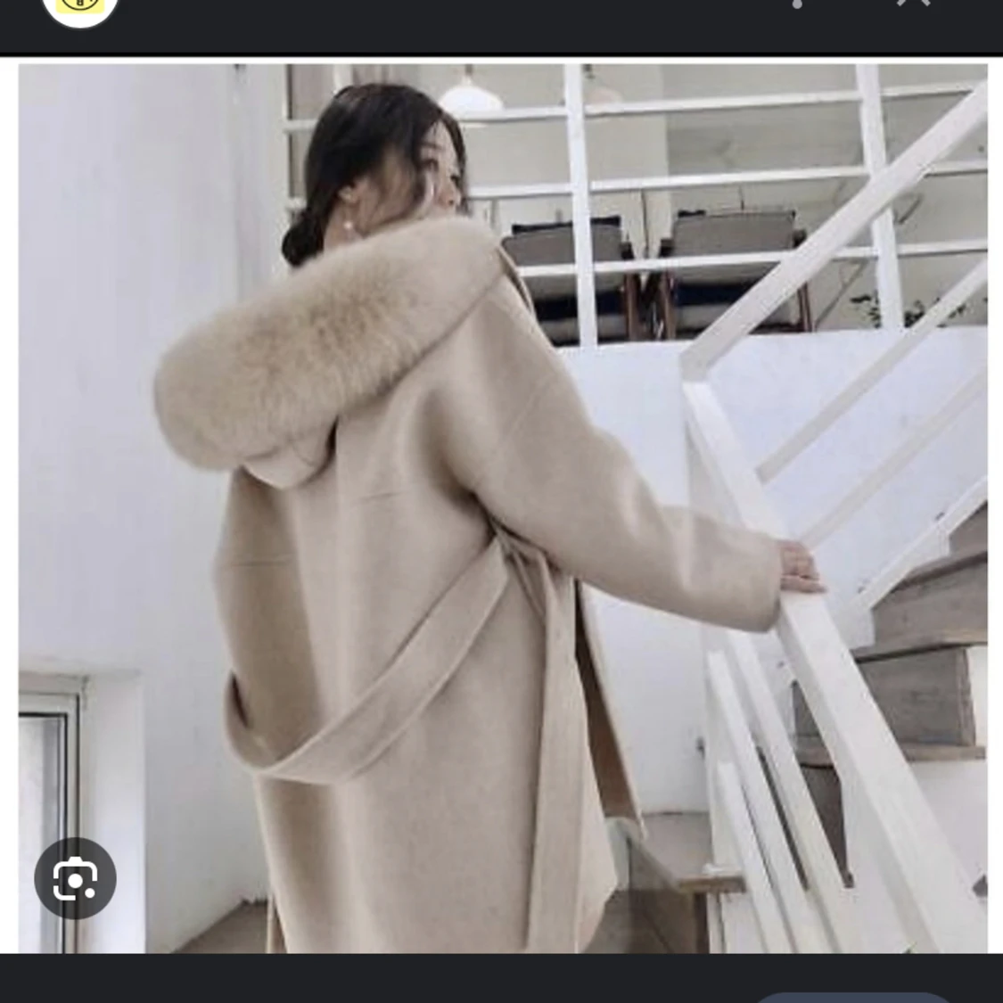 Fin jacka kappa rock pälsjacka beige