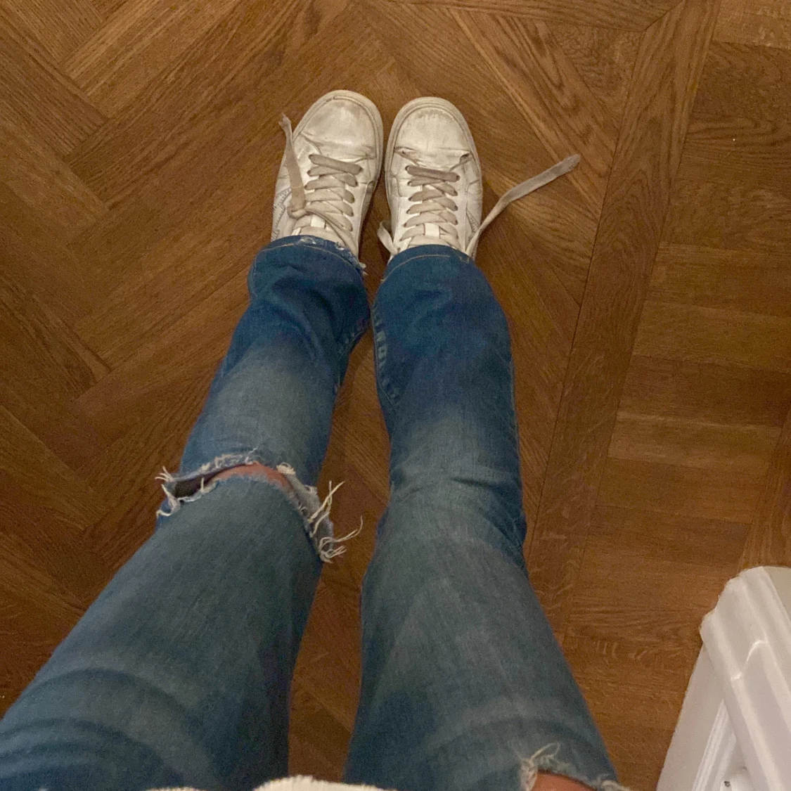 Lågmidjade crocker jeans