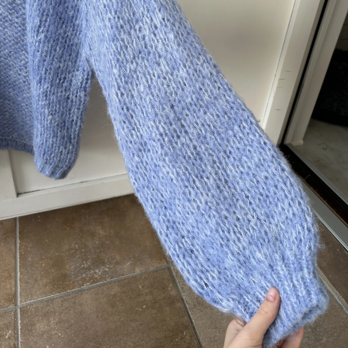 Oversize stickad kofta  - 90