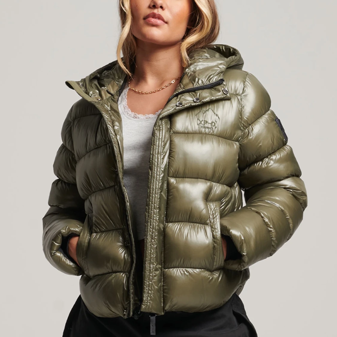 Grön superdry jacka 