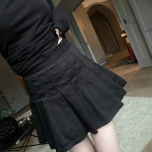 En snygg plisserad svart kjol från Brandy Melville i storlek S. Så snygg! Säljer på grund av att jag har två likadana. Kjolen har även inbyggda shorts vilket är så bra!